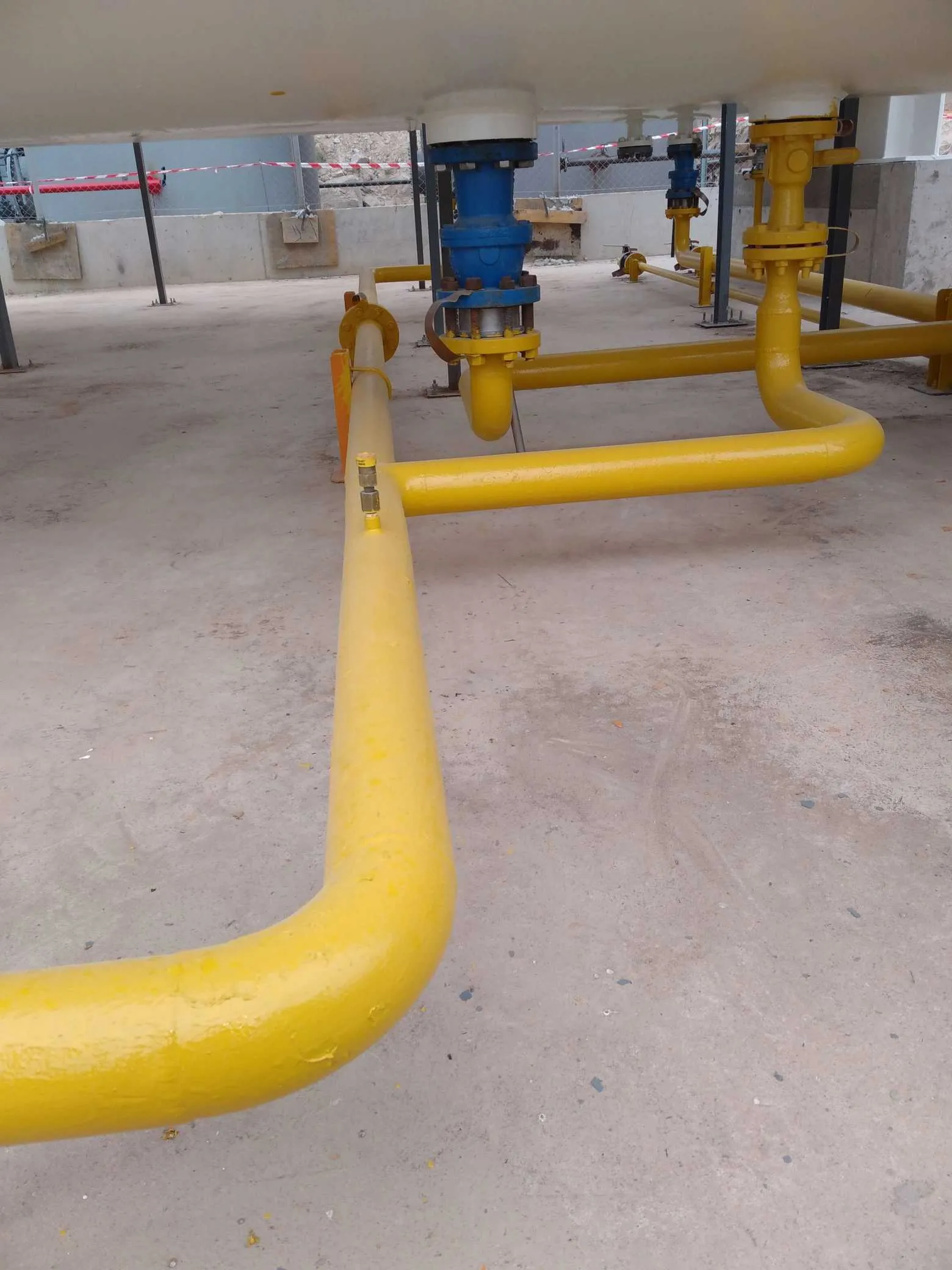 Réseau de tuyauterie gaz